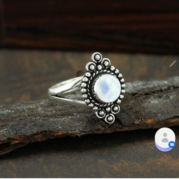 New silver plated onyx color ring.size 5-12 usually available please ask - Picture 2 of 2
